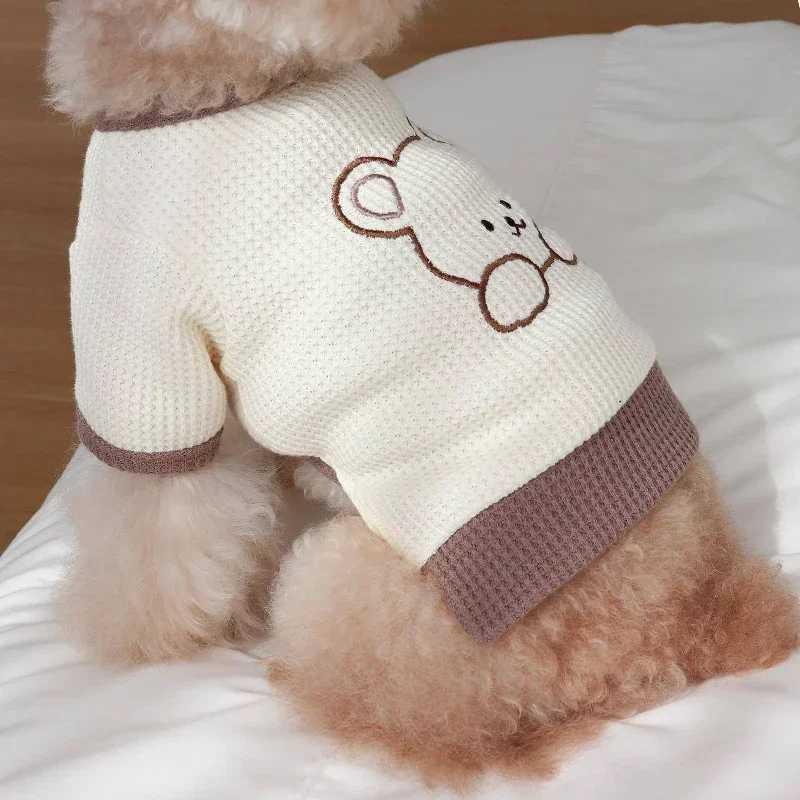 Cute Couple Dog Clothes For Dog Dresses Pet Shirt Waffle Cat Dog Shirt Puppy Pet Skirt Clothing For Dogs Cats Chihuahua YorkieXJ241125