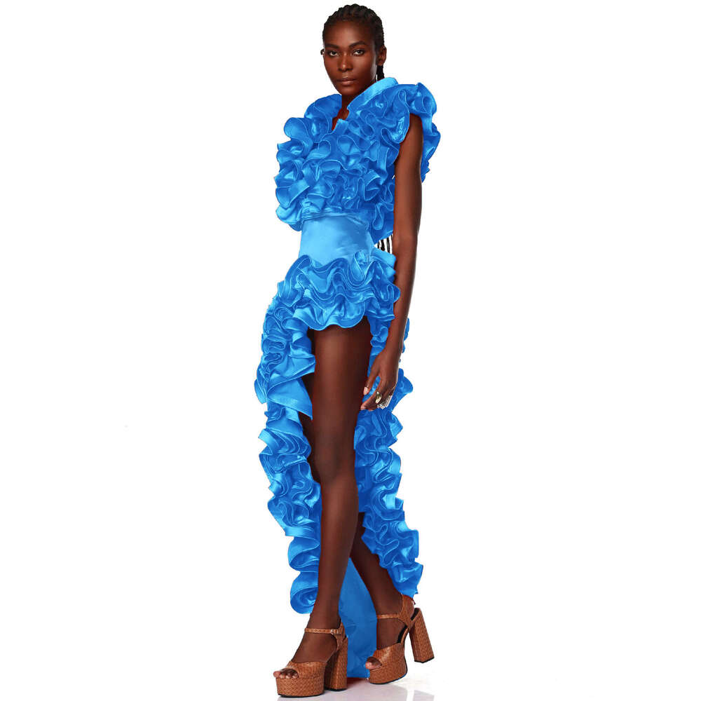 2025 Sexy Red 3D Ruffle Wer One Piece And Skirt Set Swimwear Beachwear Party Dress Clearance Wholesale