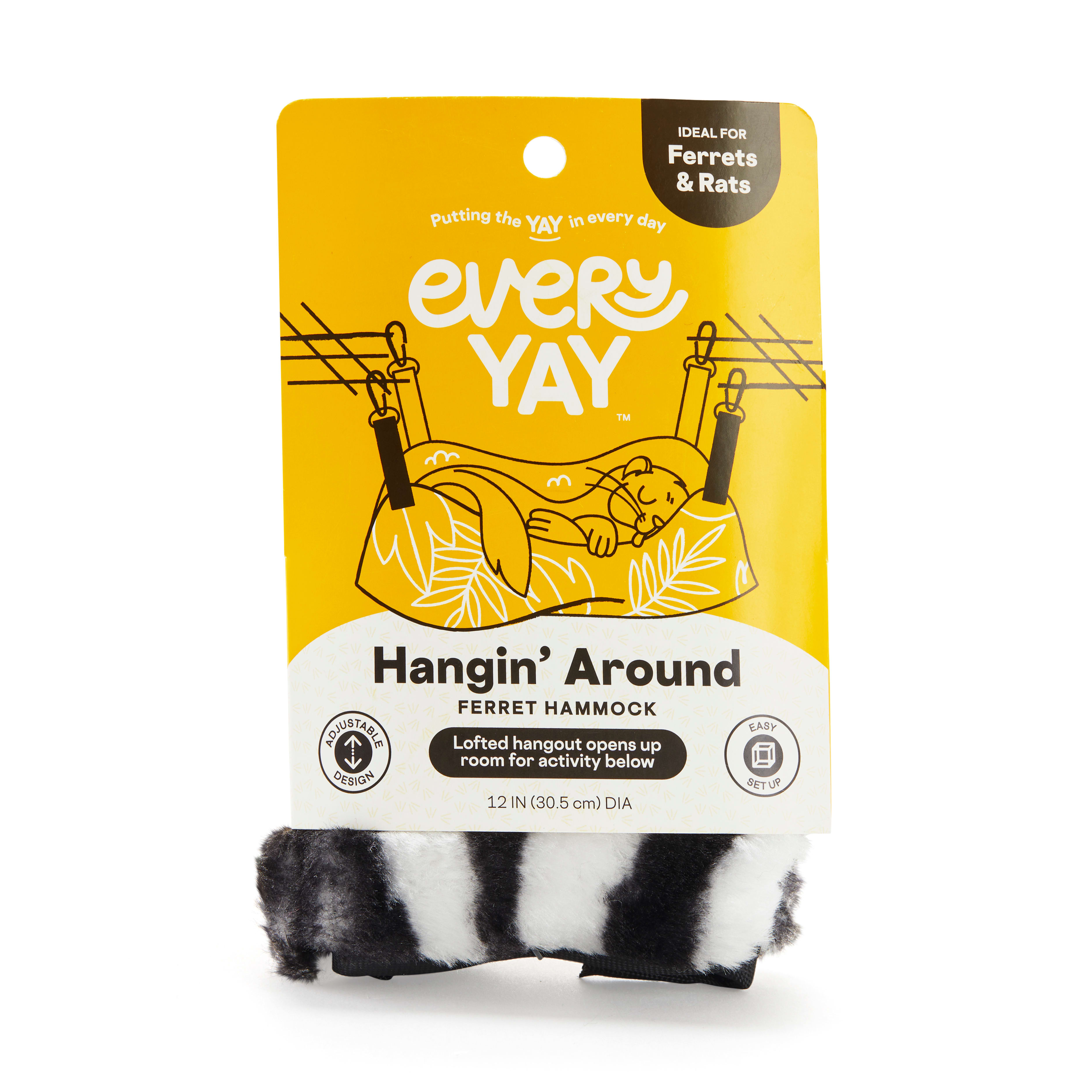 EveryYay Snooze Fest Assorted Nylon Plush Ferret Hammock, Small