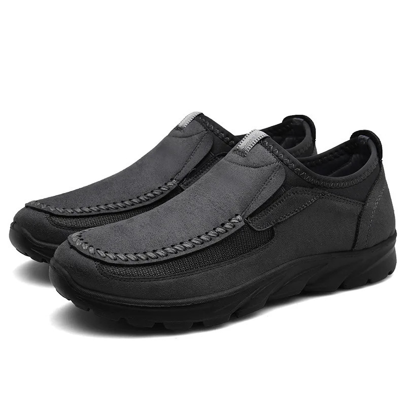 Cross-border autum mens casual shoes low-top outdoor sports lazy dad shoes large size leather shoes men 0523 241125