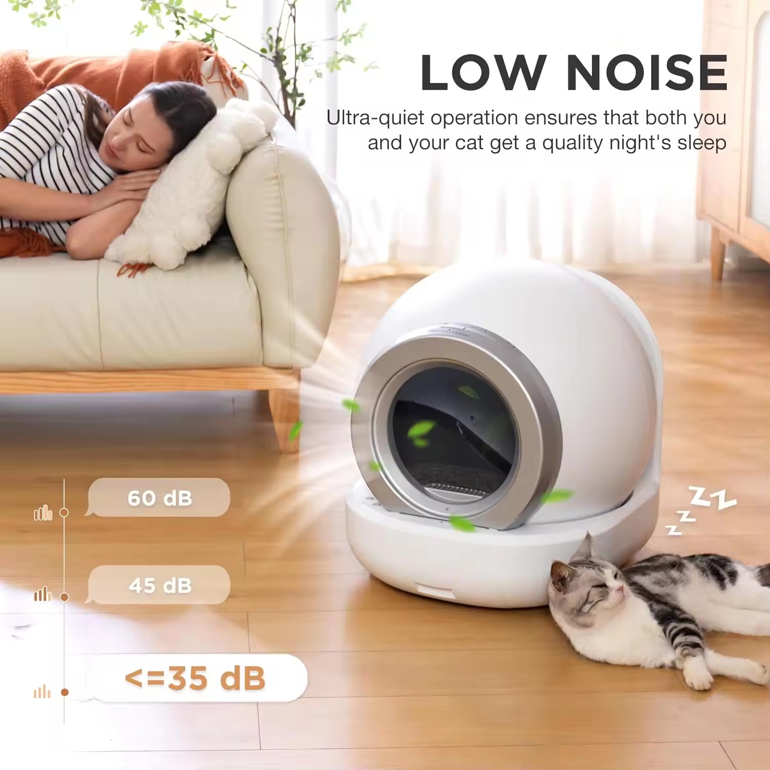 Upgraded Cat Litter Self-Cleaning Toilet Smart Automatic Cat Litter Box Toilet Max Over sized