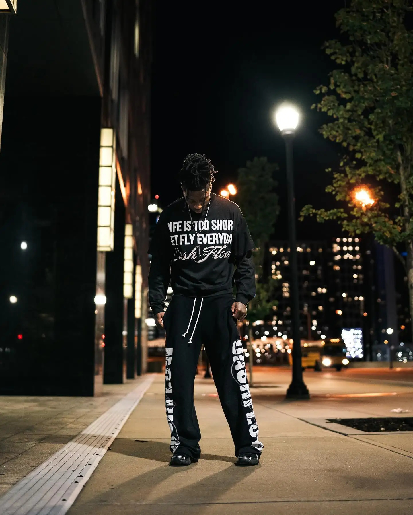 Harajuku Hip Hop Letter Pattern Double Layer Long Sleeved Graphic T Shirts Gothic Retro Diamond Sweatshirt Casual Streetwear 241125