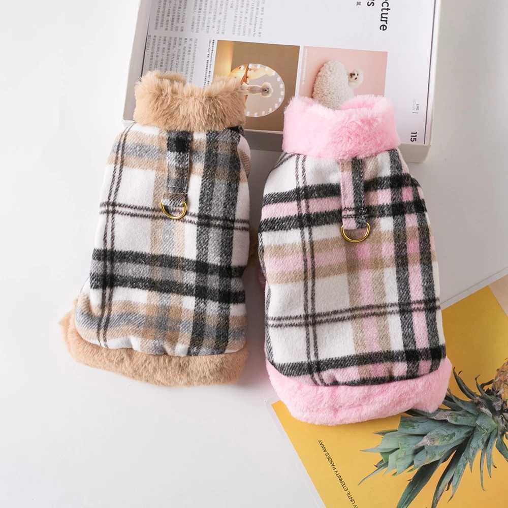 Pet Dog Clothes Lattice Coat Autumn Winter Dogs Pet Clothing Costume Clothes For Dogs Jacket Ropa Perro chihuahua YorkshireXJ241125