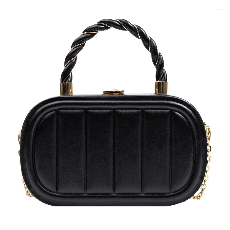 Totes Fashionable And Simple Hand-held Shoulder Bag Chain Crossbody Shaped Box Cosmetic Storage Hand Ladies Vip zhanyishengli