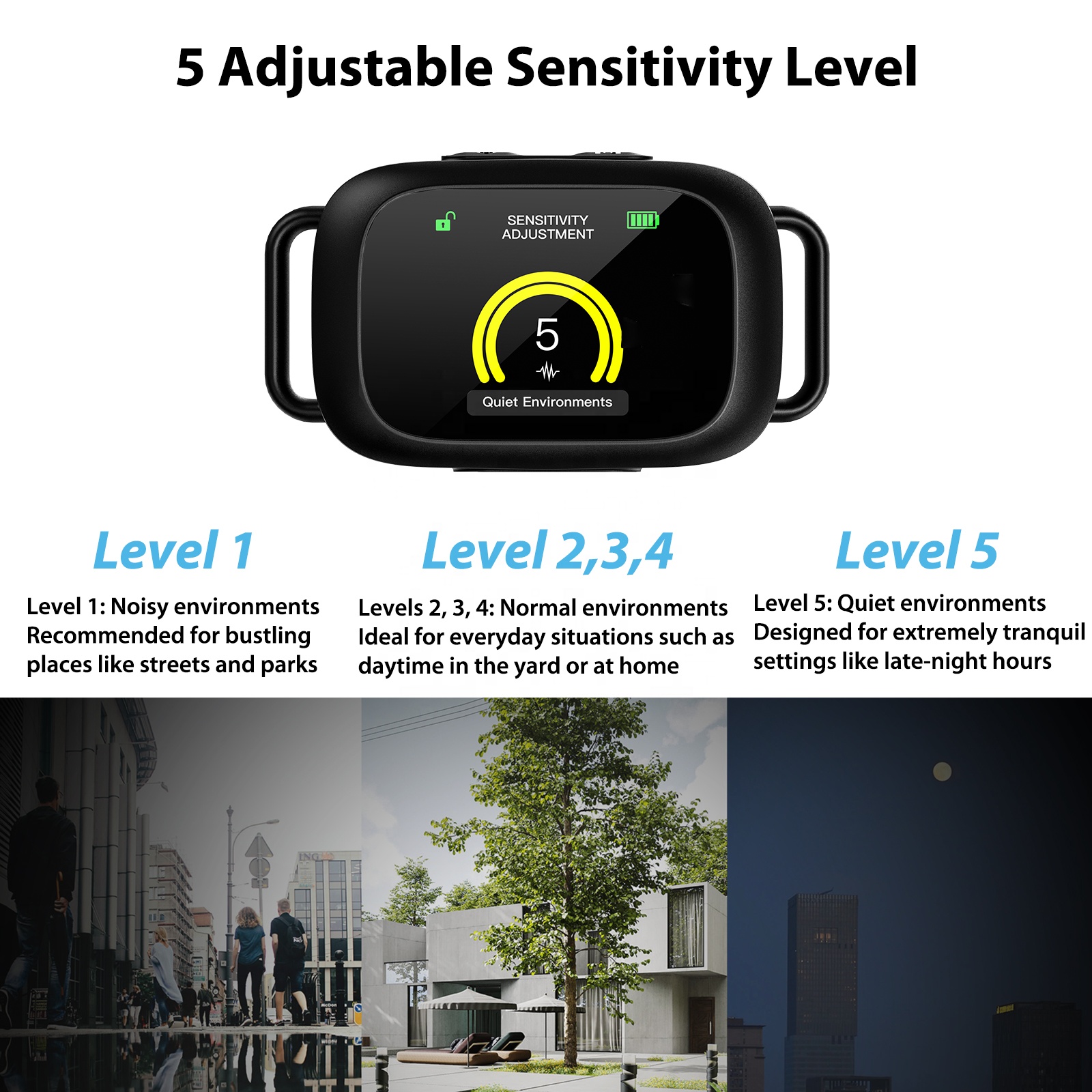 Warning Record Intelligent Anti Bark Collar Shock Dog Zap Bark Collar Bark Collar For Dogs Smart Big Dog