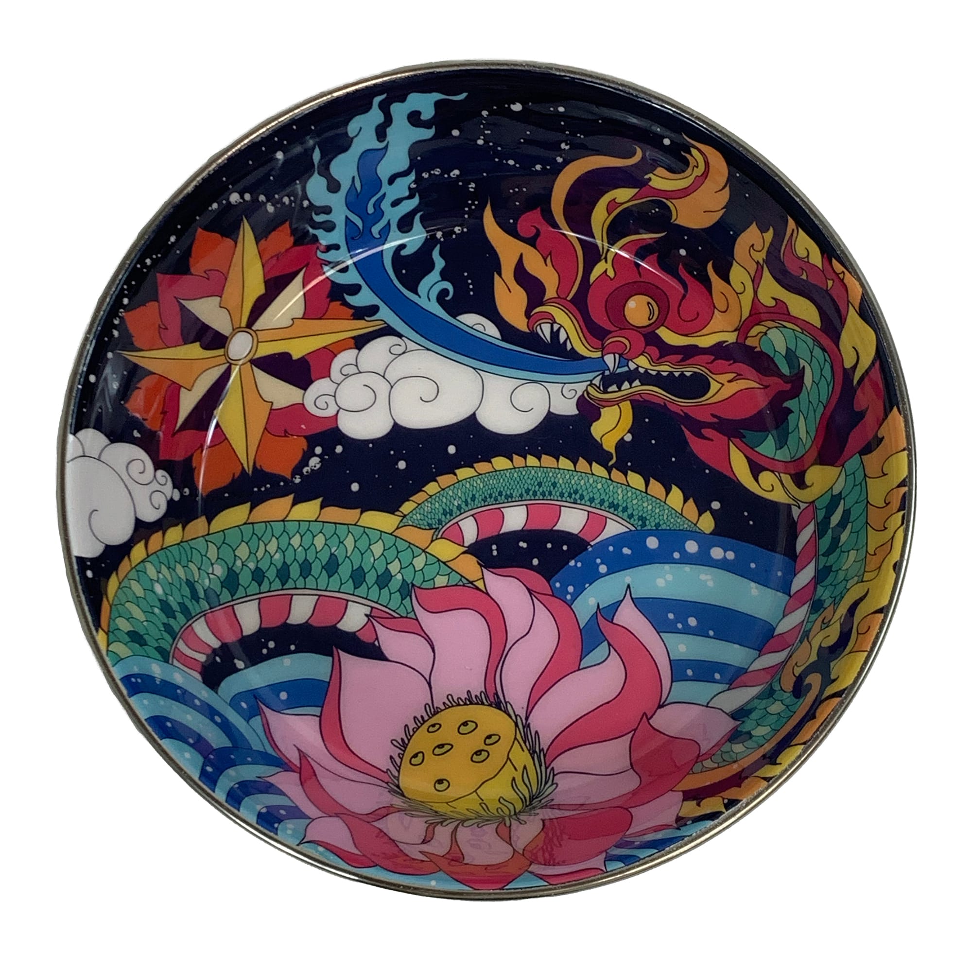 Multipet Komodo Reptile Bowl with Dragon Design, Large