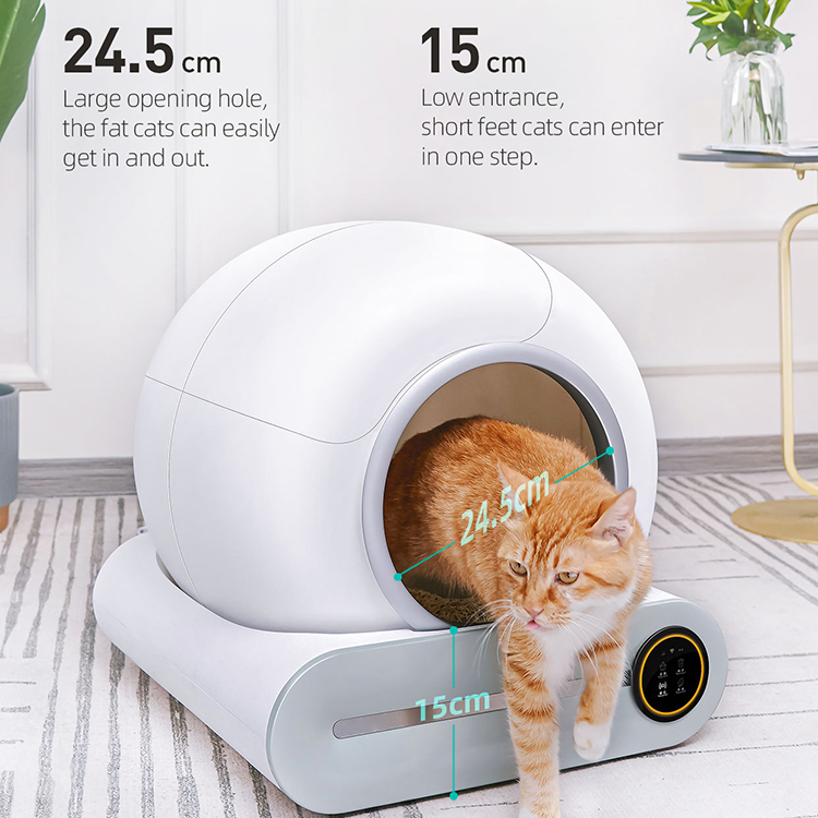 2023 US Warehouse delivery Modern Durable Using Plastic Automatic Toilet Self Cleaning Large Auto Cat Litter Box Toilet For Cat
