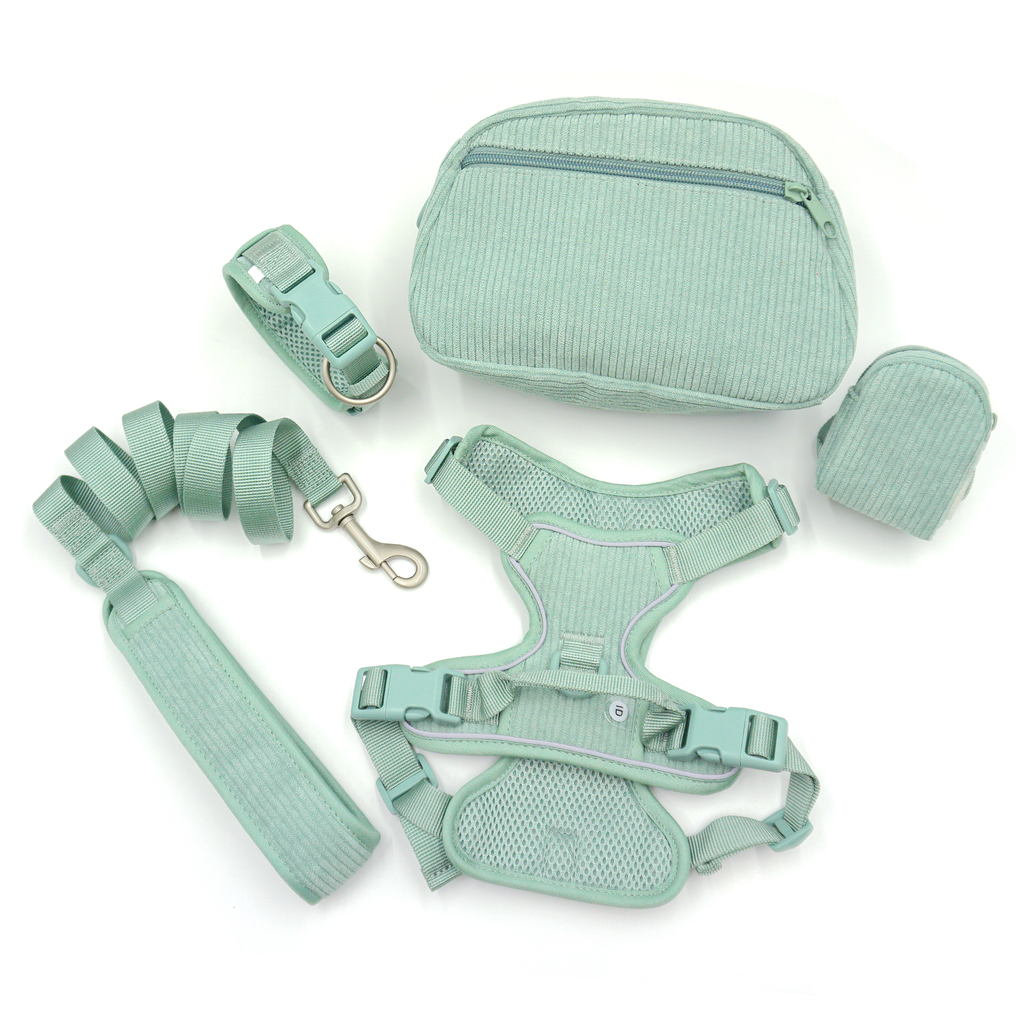 Dog Harness Set Adjustable Soft Dog Leash and Collars Set dog Collar And Leash Set