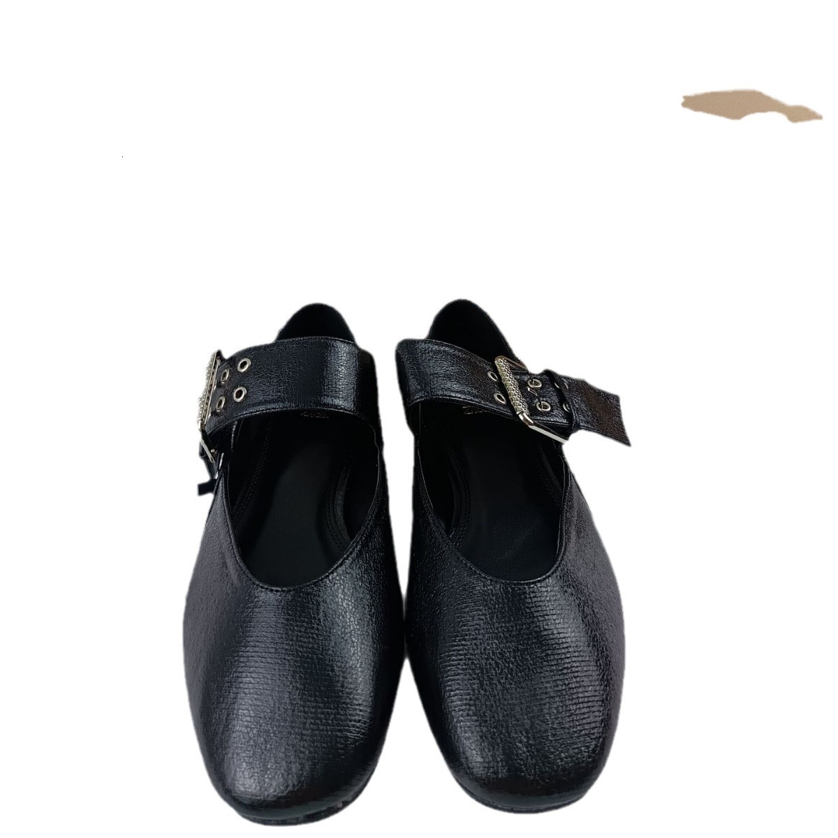New Spring Black Lace Buckle Mary Jane Flat Bottom Ballet Shoes Flat Heel Round Head Shallow Mouth Single Shoes