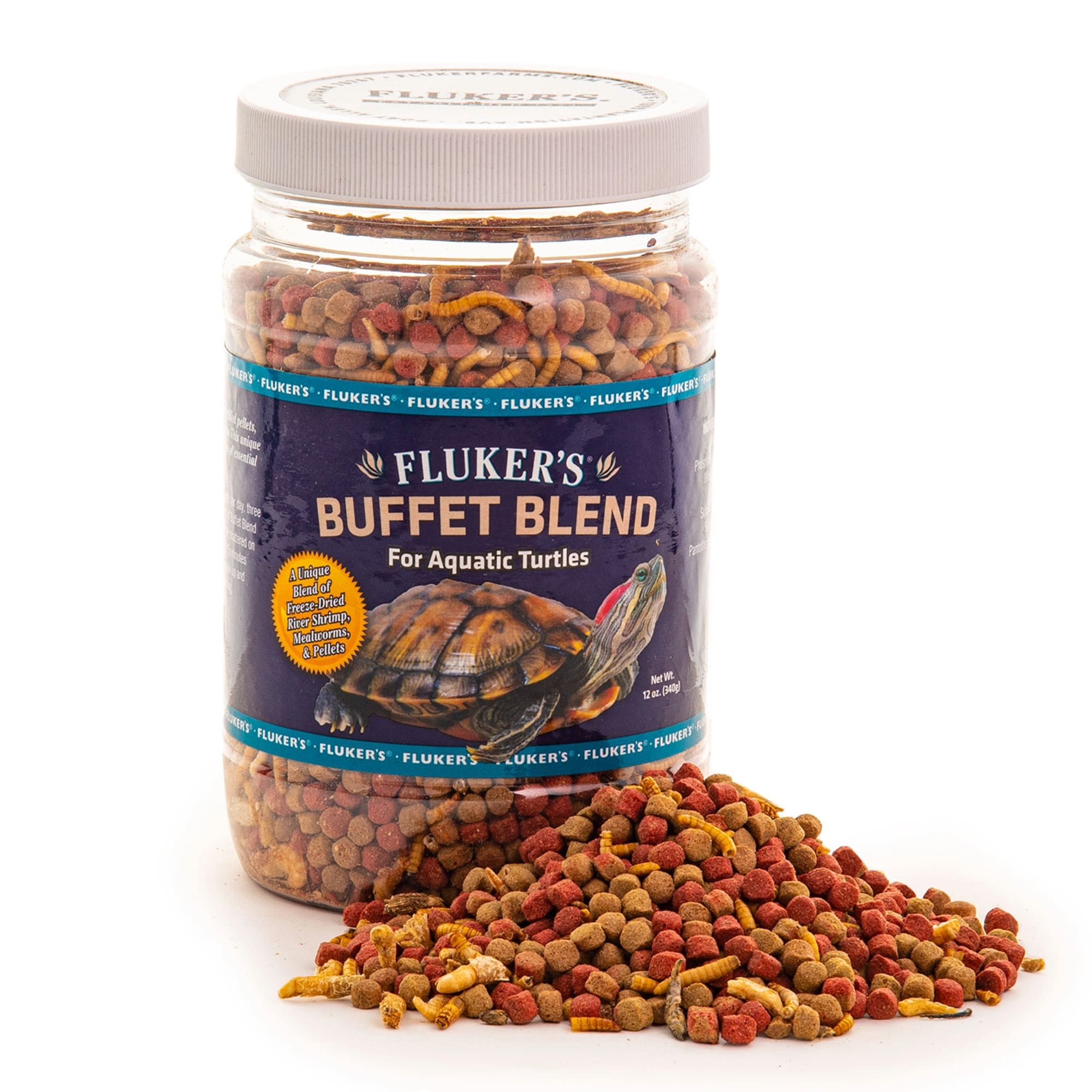 Fluker's Aquatic Turtle Buffet Blend Food, 12 oz.