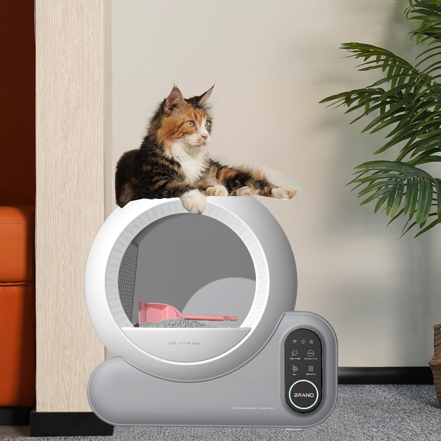Automatic Electric Cat Litter Box TUYA APP Control Ultra Large Capacity 70L Self-Cleaning Cat Litter Box for cats