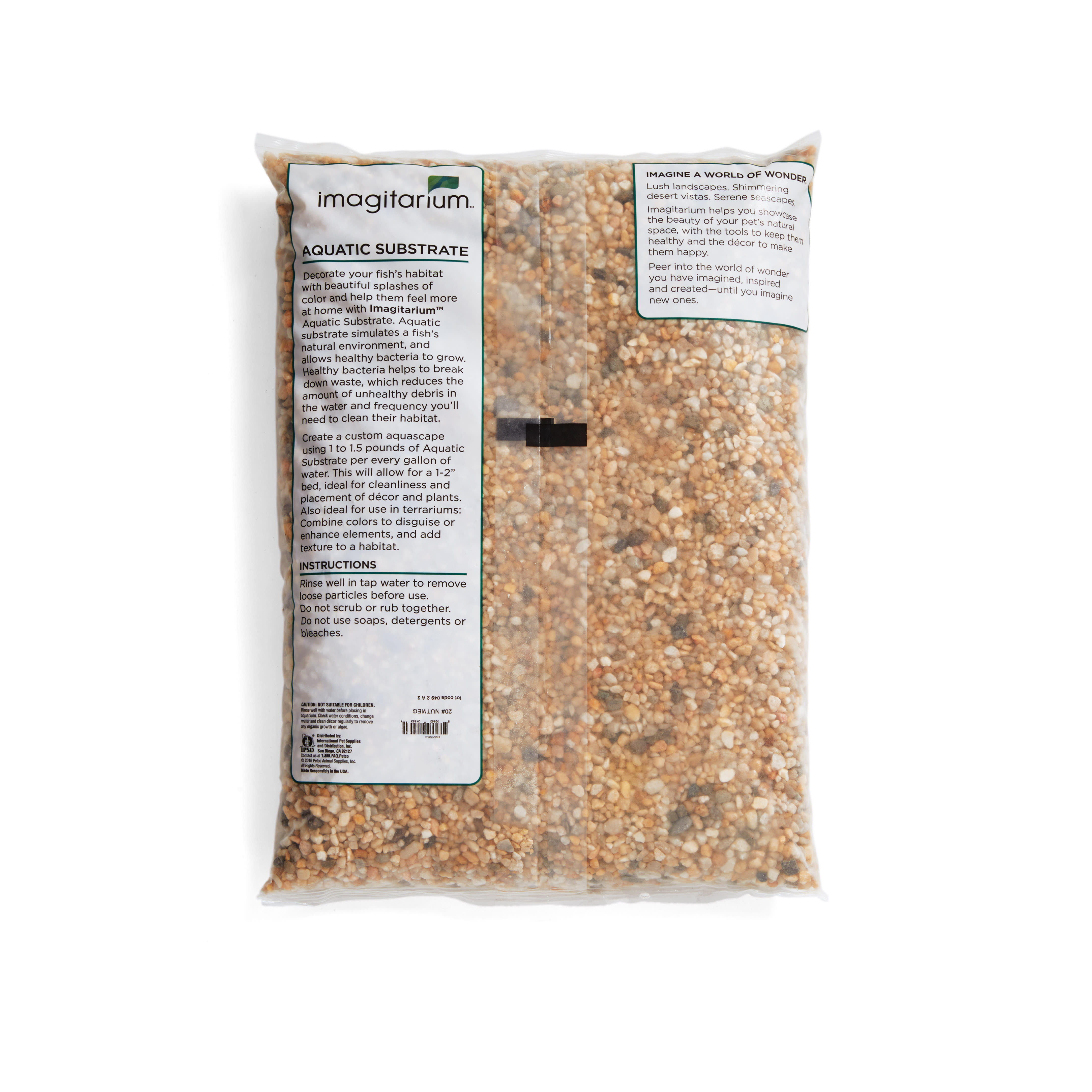 Imagitarium Aquarium Gravel Substrate, Nutmeg, 20 lbs.