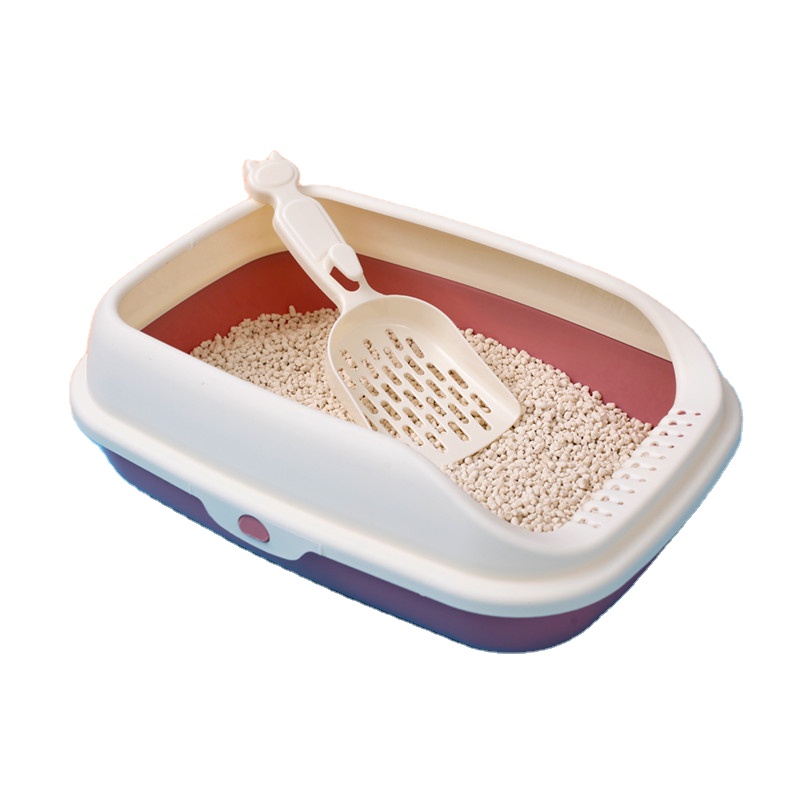 Hot Sale Pet Litter Box Semi-Closed Litter Box Simple Open Cat Toilet Spillproof