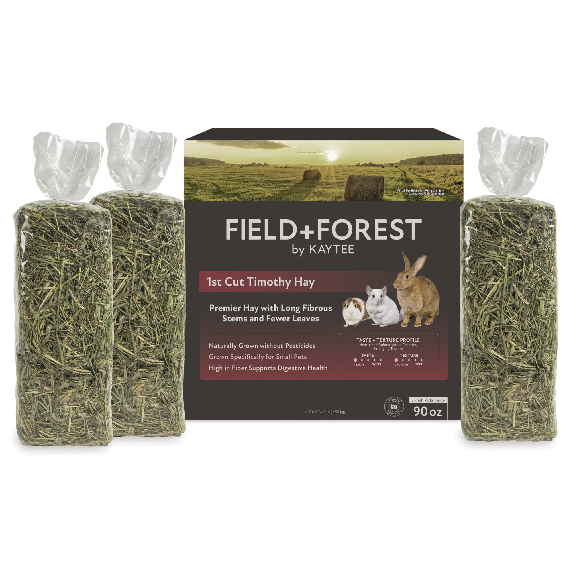 Kaytee Field+Forest 1st Cut Timothy Hay for Rabbits & Small Animals, 90 oz.
