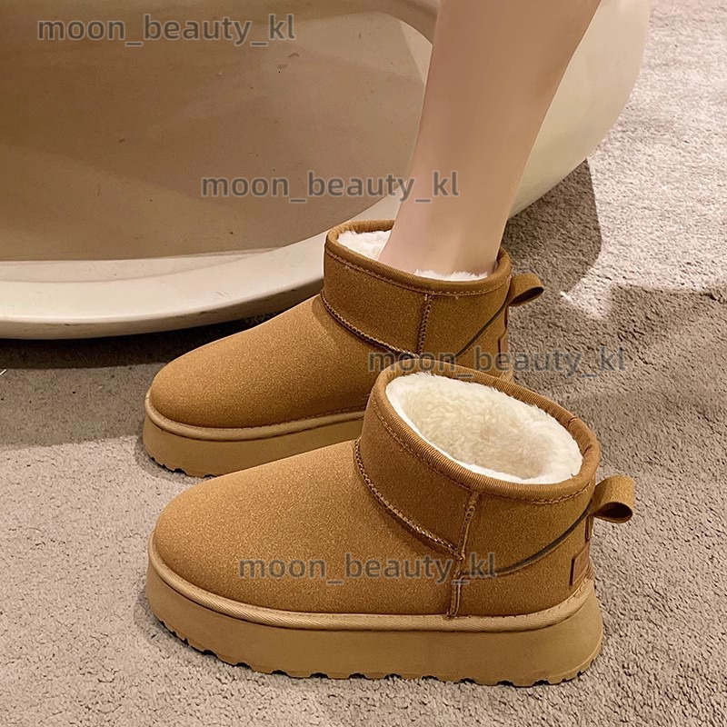 designer boot Velvet snow boots for women, thick soled 2024 winter new fur integrated fashion short boots, thick anti slip cotton shoes 30a