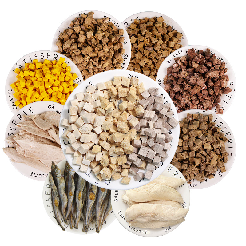 OEM ODM Freeze-dried Chicken Pet Food wholesale cat and dog food freeze-dried duck cube dry freeze dried pet food