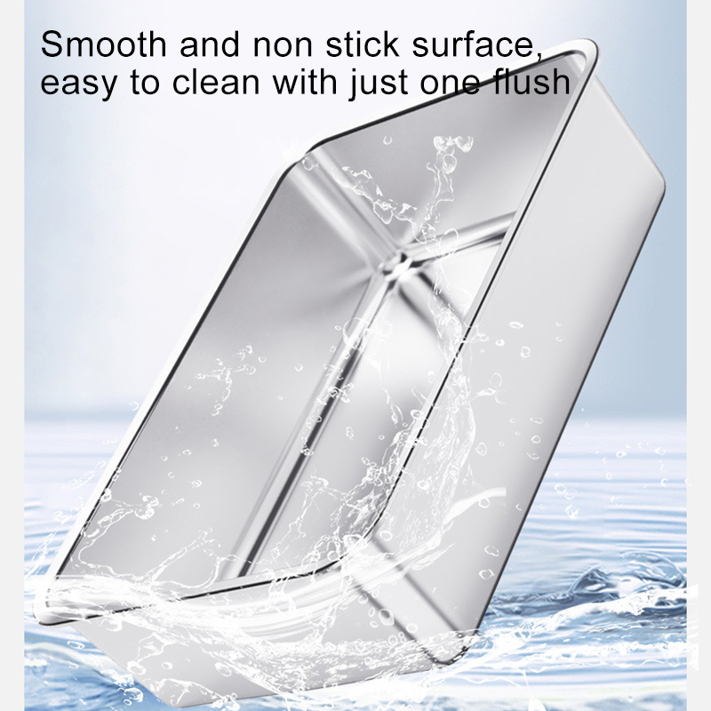 Stainless Steel Litter Box with Shovel Large Toilet Enclosure for s Easy Clean Metal Pan Anti-Leakage