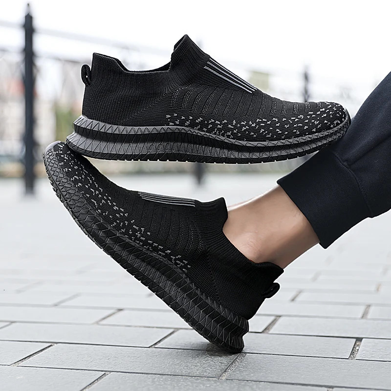 Mens Sneakers Classic Casual Shoes Breathable mesh running sneakers without lacing Lightweight Walking shoes 241125