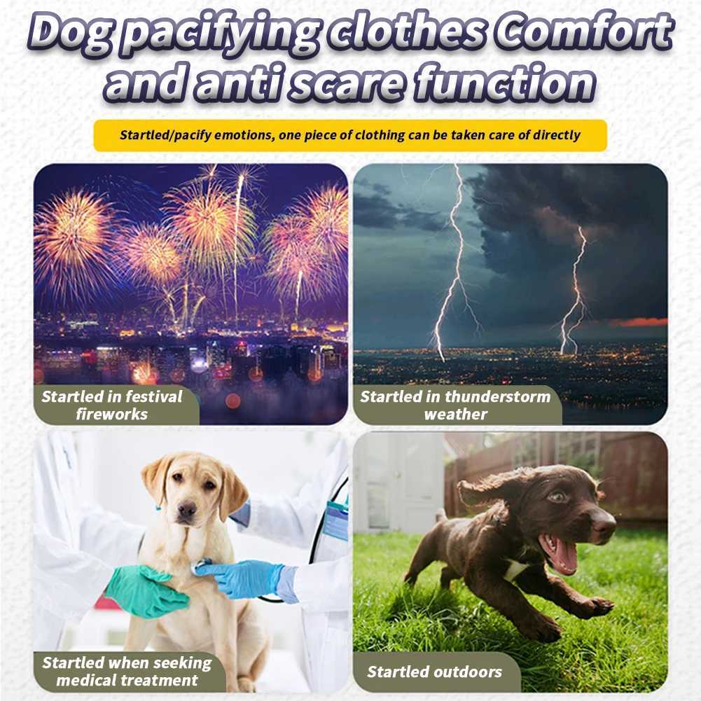 Dog Anxiety Vest Breathable Dogs Comfort Anxiety Shirts Puppy Soft Jacket With Reflective Stripe Anxiety Calming CoatXJ241125