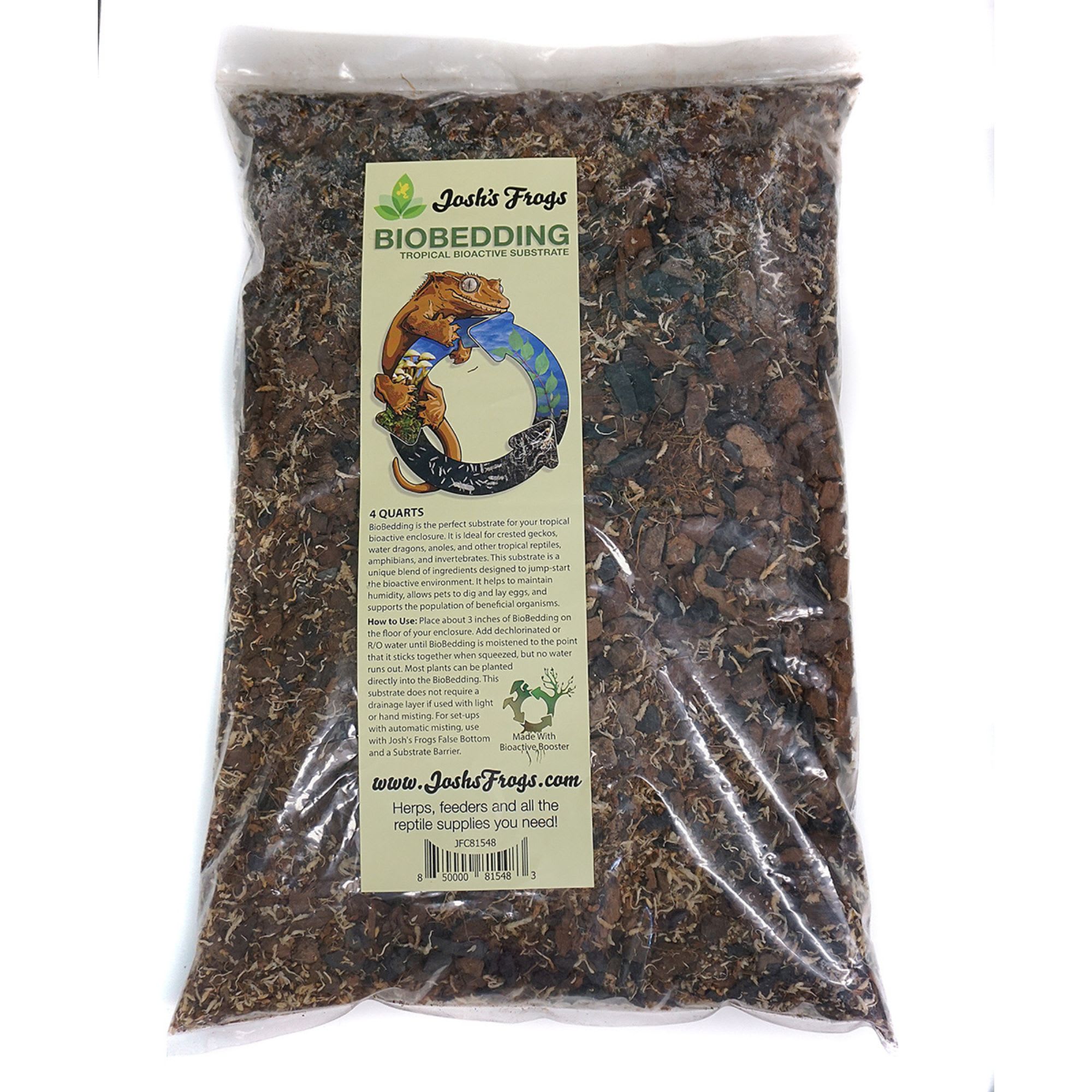 Josh's Frogs BioBedding Tropical Bioactive Substrate, 4 Quarts