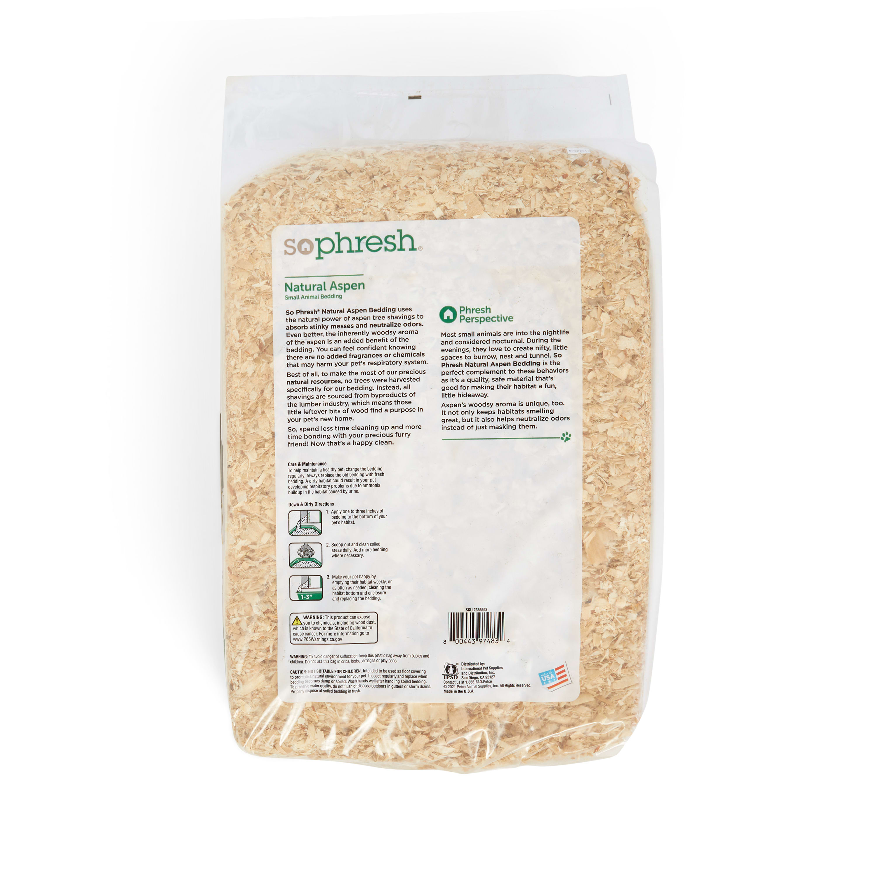So Phresh Natural Aspen Small Animal Bedding, 56.6 Liters (3456 cu. in.)