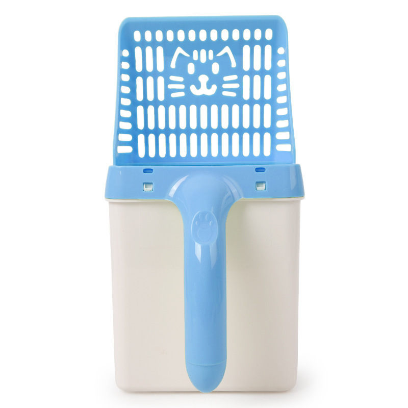 Easy-Clean Cat Litter Scoop with Integrated Storage Box,Durable Plastic,Perfect for Cats