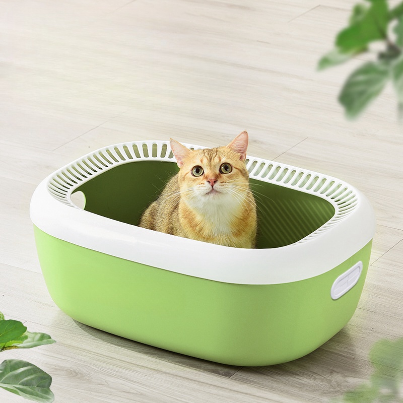 MMG Large Cat Litter Box Convenient High Capacity Separate Design Easy Clean Plastic Easy Clean Cat Litter Box