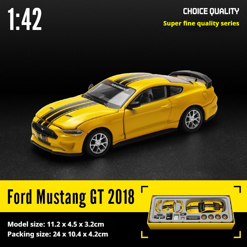 CCA 1:42 alloy classic Ford Mustang GT Race Sports Car Modification DIY Car Model Metal Model Children's toy gifts