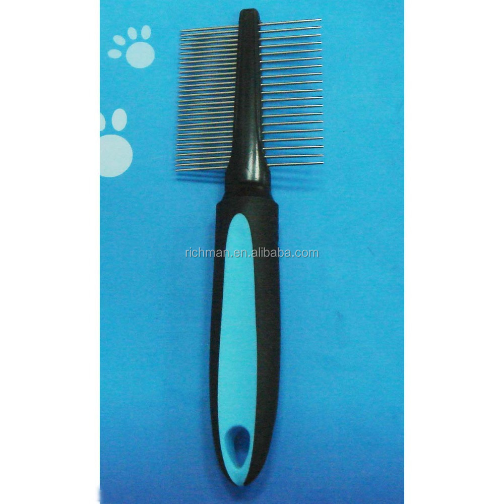 Double sided flex dog grooming slicker brush