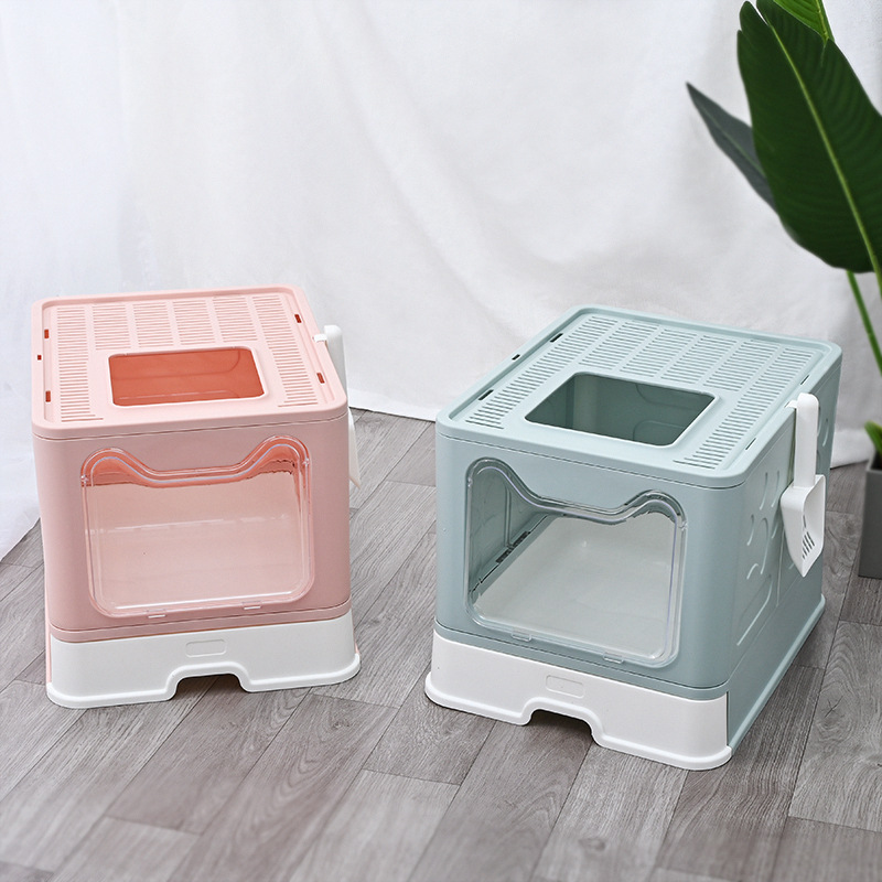 Lettiera Gatto Cat Litter Box High Quality Enclosed Foldable Cat Litter Box with Scooper
