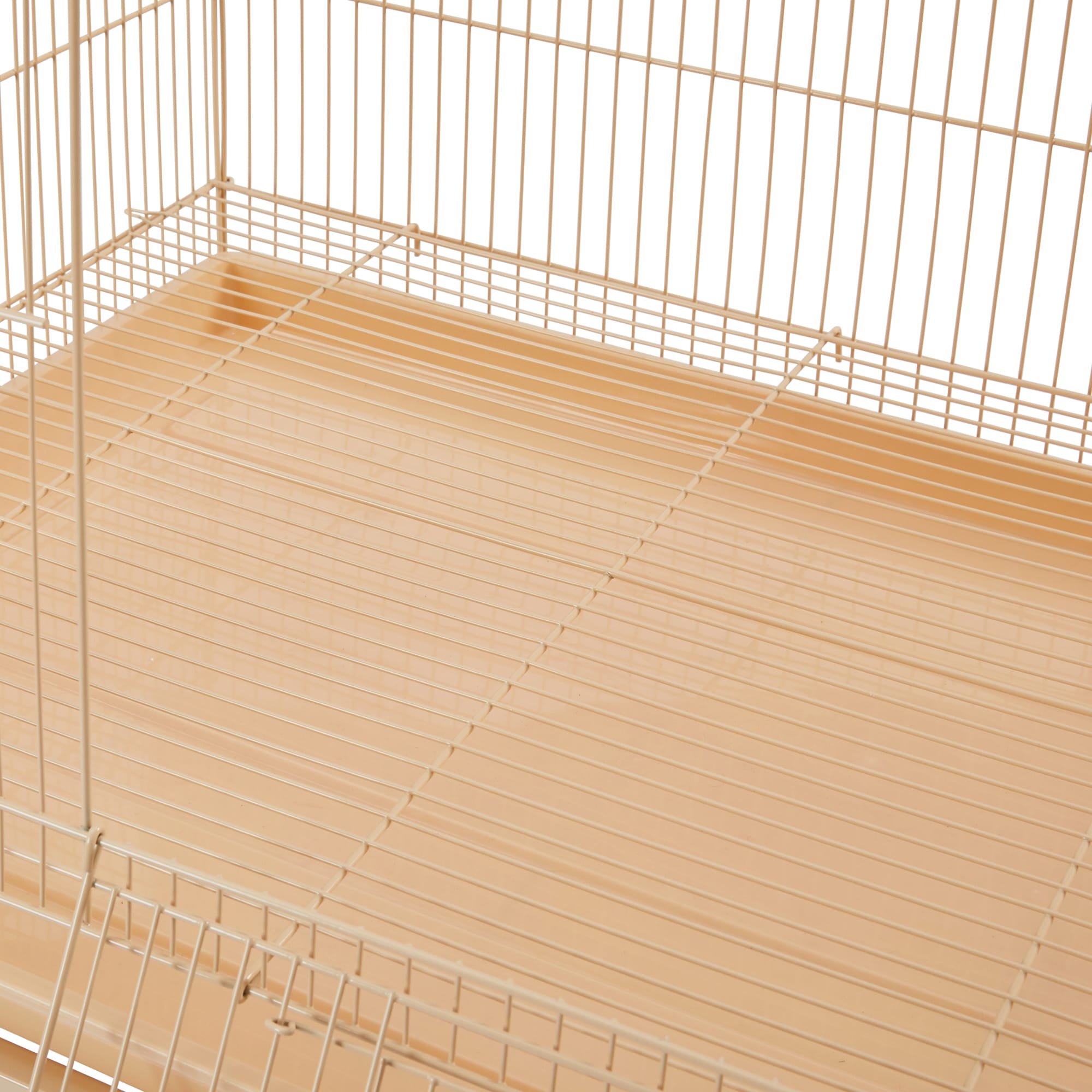 Topeakmart Almond 47" Flight Cage with Slide-Out Tray and Rolling Detachable Stand for Birds