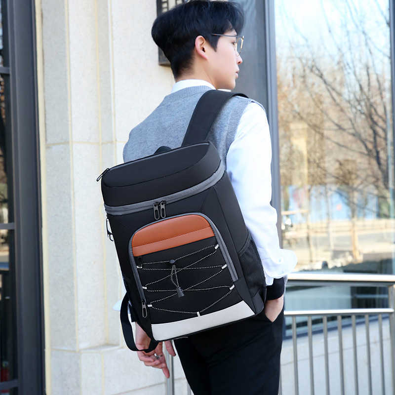 Outdoor hiking backpack, camping multi-functional picnic backpack, thick aluminum foil large ice pack, hiking backpack 241125