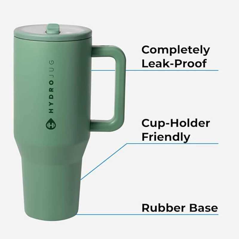Thermos Cup New HydroJug Travelers Cup Stainless Steel Coffee Cup Thermal Insulation Portable Vacuum Travel Roller T241125