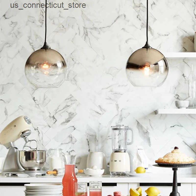 Pendant Lamps Modern Pendant Lights Glass Ball Hanglamp For Dining Room Bedroom Nordic Home Decor Luminaire Suspension E27 Kitchen Fixtures L240910