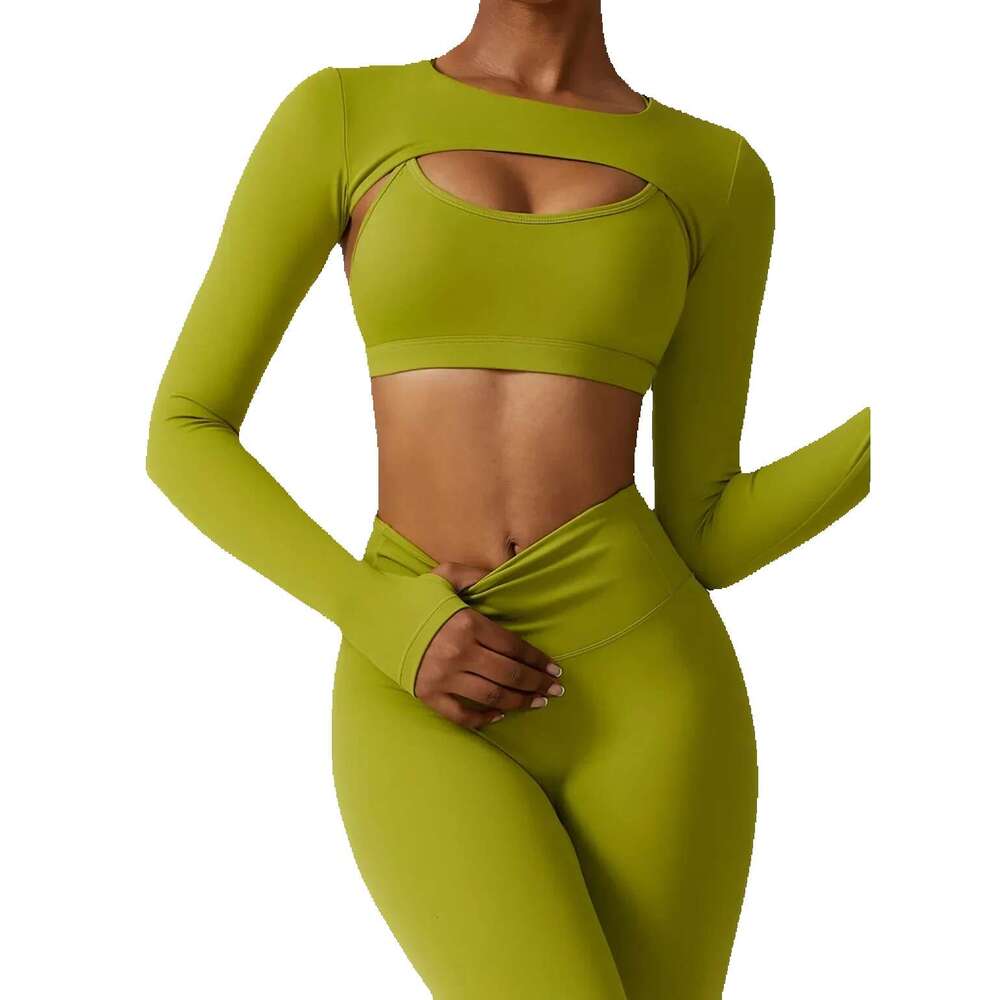 3 Piece Yoga Set Workout Outfits Women Tracksuit Jacket Sport Bra High Waist Leggings Fiess Long Sleeve Gym Zipper Sportswear