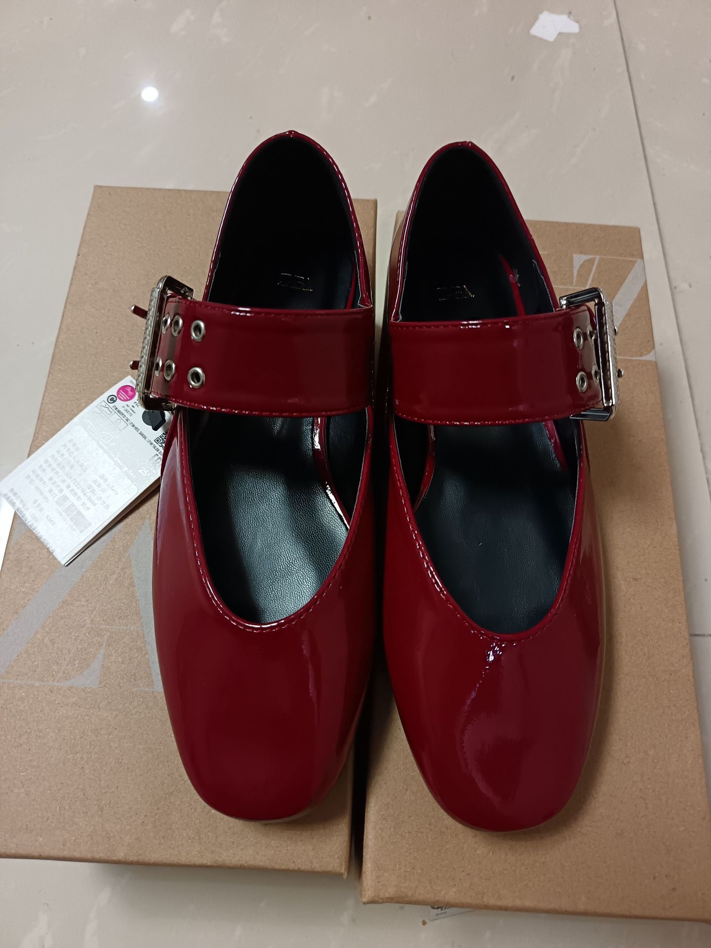 New Spring Black Lace Buckle Mary Jane Flat Bottom Ballet Shoes Flat Heel Round Head Shallow Mouth Single Shoes