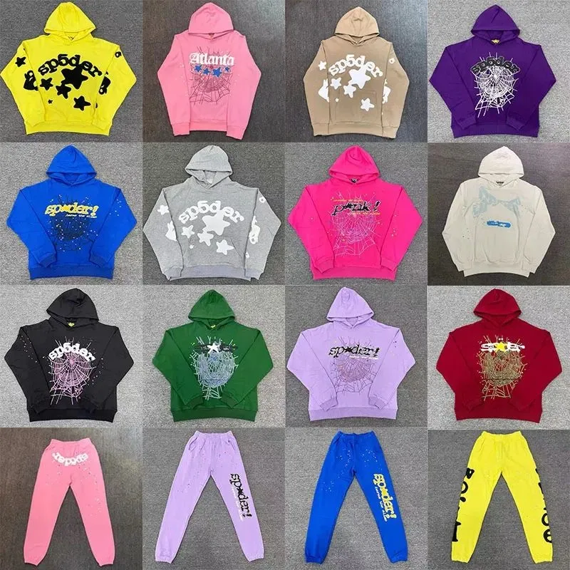 Young Spider hoodie Thug Men Women Hoodie High Quality Foam Print Web Graphic Pink Sweatshirts y2k Pullovers S-2XL Designer Hoody Tracksuit b6