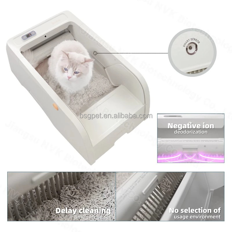 Wholesale Smart Cat Toilet with camera APP WIFI Control Self Cleaning Automatic Cat Litter Box