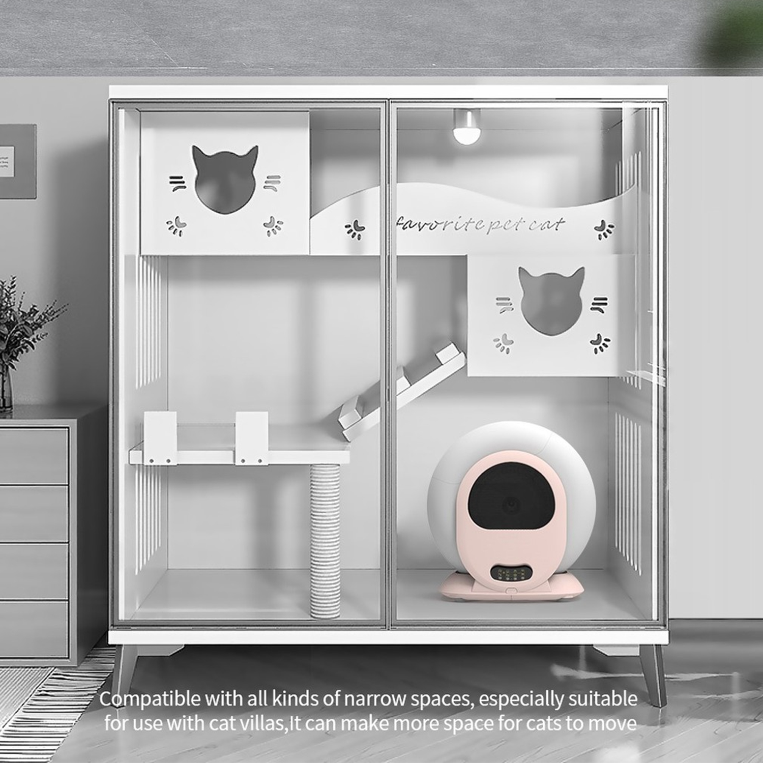Wholesale pet smart cat litter box automatic cleaning large fully enclosed deodorizing and splash-proof electric cat toilet