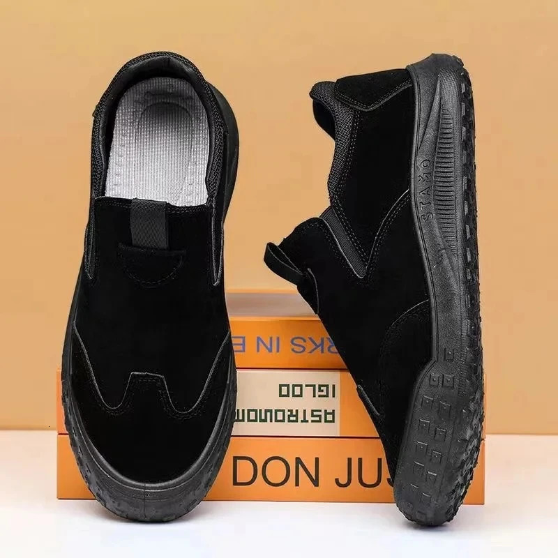 2024 Spring Mens Shoes Breathable Work Safety Shoes Trendy Versatile Non-slip Sports Comfortable Eva Insoles Rubber Upper 241125