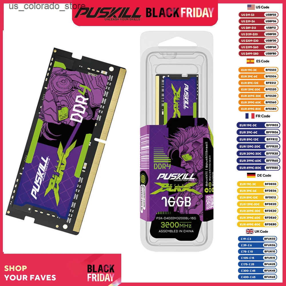 RAMs PUSKILL Memoria Ram DDR4 8GB 4GB 16GB 2400mhz 2133 2666mhz Sodimm Notebook High Performance Laptop Memory L240910 L0911