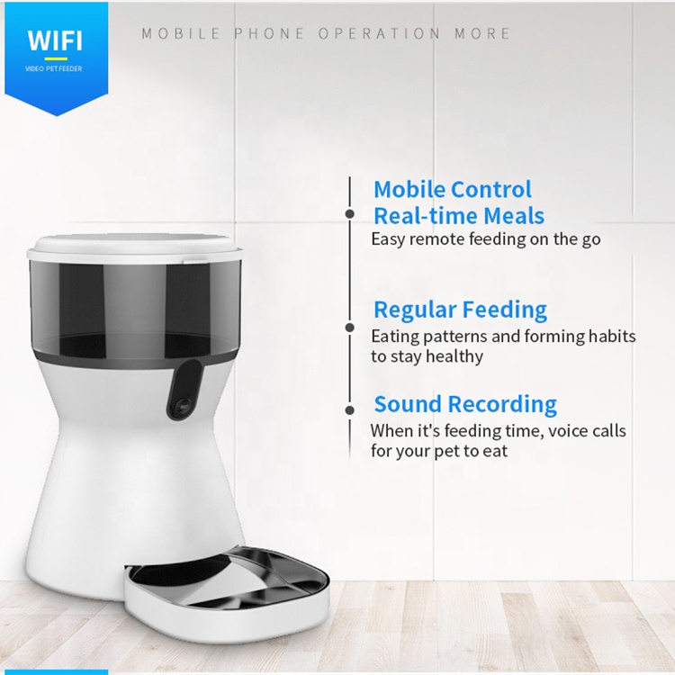 Automatic Dog Feeder Cat Microchip WIFI Control Smart Automatic Pet Feeder With Camera