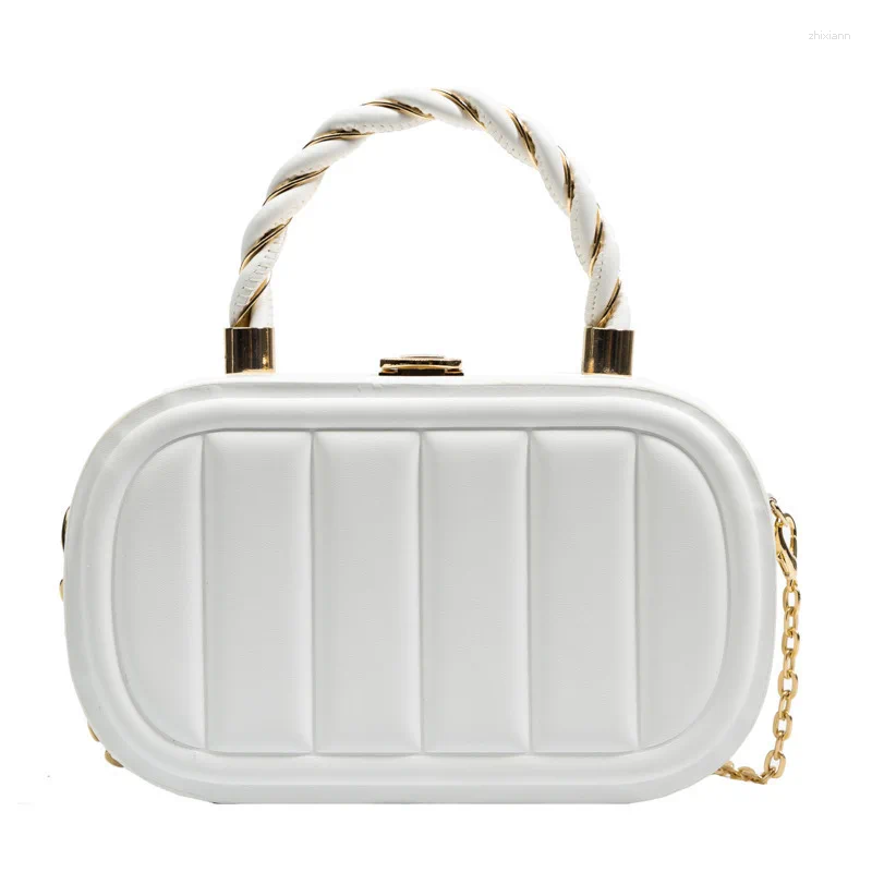 Totes Fashionable And Simple Hand-held Shoulder Bag Chain Crossbody Shaped Box Cosmetic Storage Hand Ladies Vip zhanyishengli