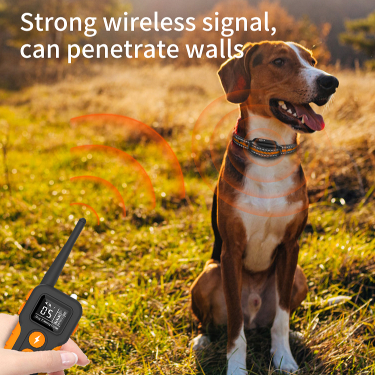 Custom Tpu Waterproof Remote Control Large Breed Dogs Vibration Static Luxury Bark Reflective Training Dog Shock Collar