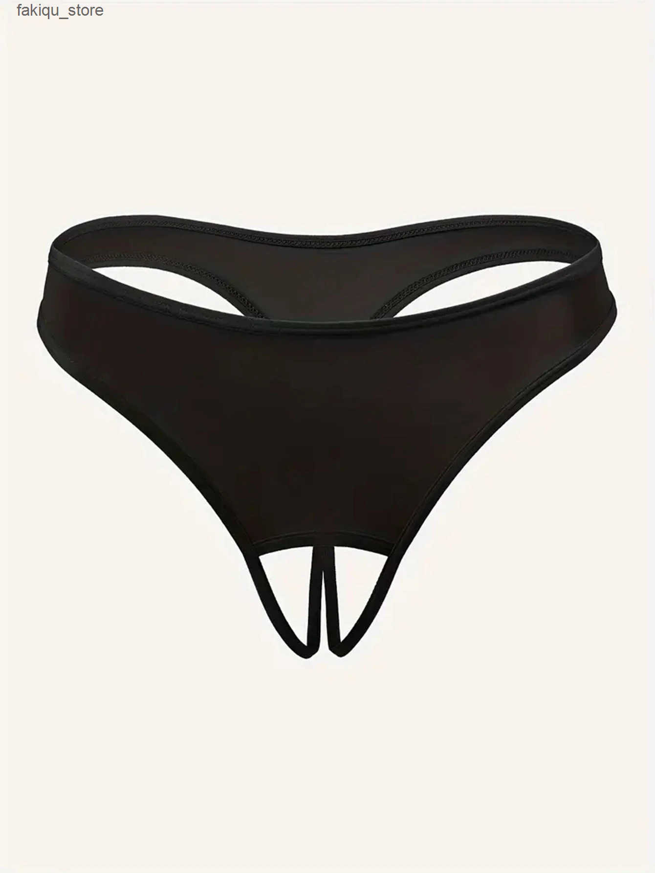 Briefs Panties Womens Panties Crotch Opening Sexy Thong with Yes Daddy Prints Underwear Erotic Crotchless Female Intimates Lingerie L240910