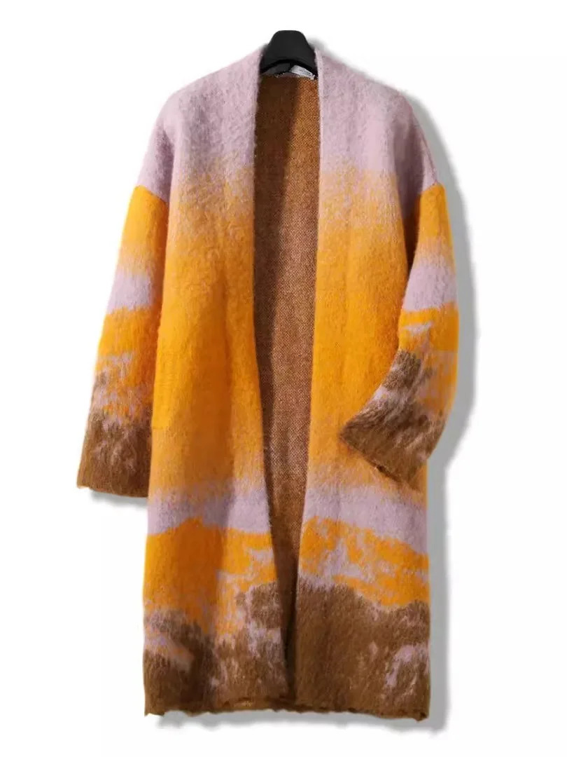 Winter Autumn Women Sweater Loose Cardigan Long Sleeve Warm Coat Female YoYiKamomo 241112