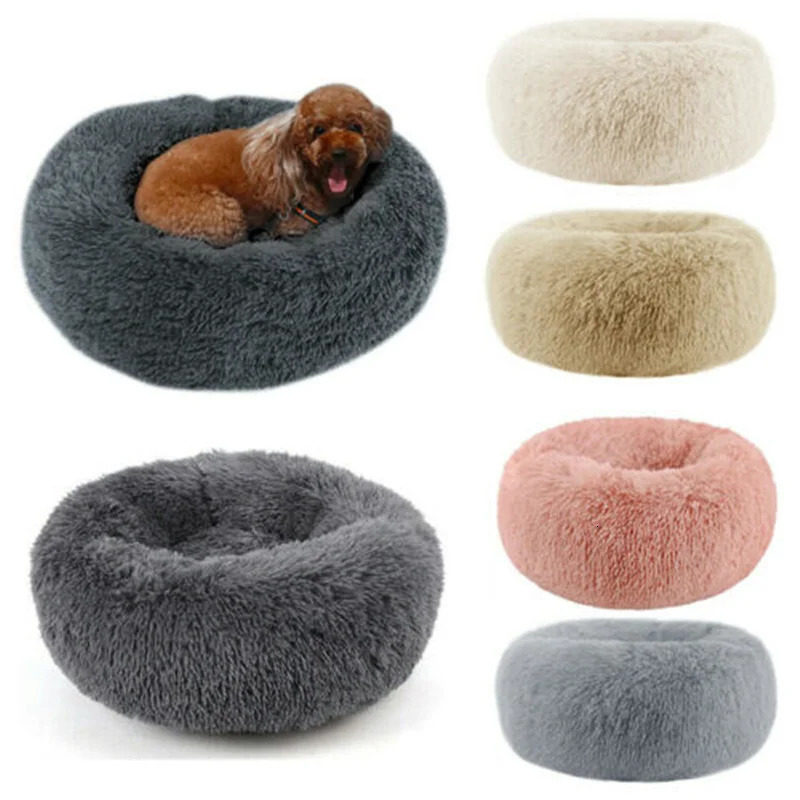 Donut Mand Dog Accessories for Large Dogs Cats House Plush Pet Bed for Dog XXL Round Mat For Small Medium Animal Calming 100CM 241125