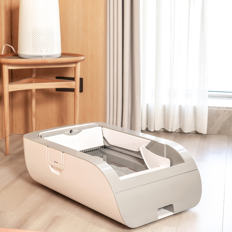 2022 Gray Multi Functional Cat Self Cleaning Automatic Cat Litter Box for Cats