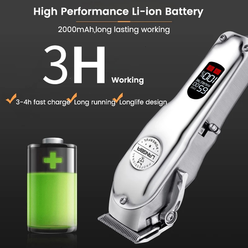 Professional Dog Hair Clipper All Metal Rechargeable Pet Trimmer Cat Shaver Cutting Machine Puppy Grooming Haircut Low Noice 241125