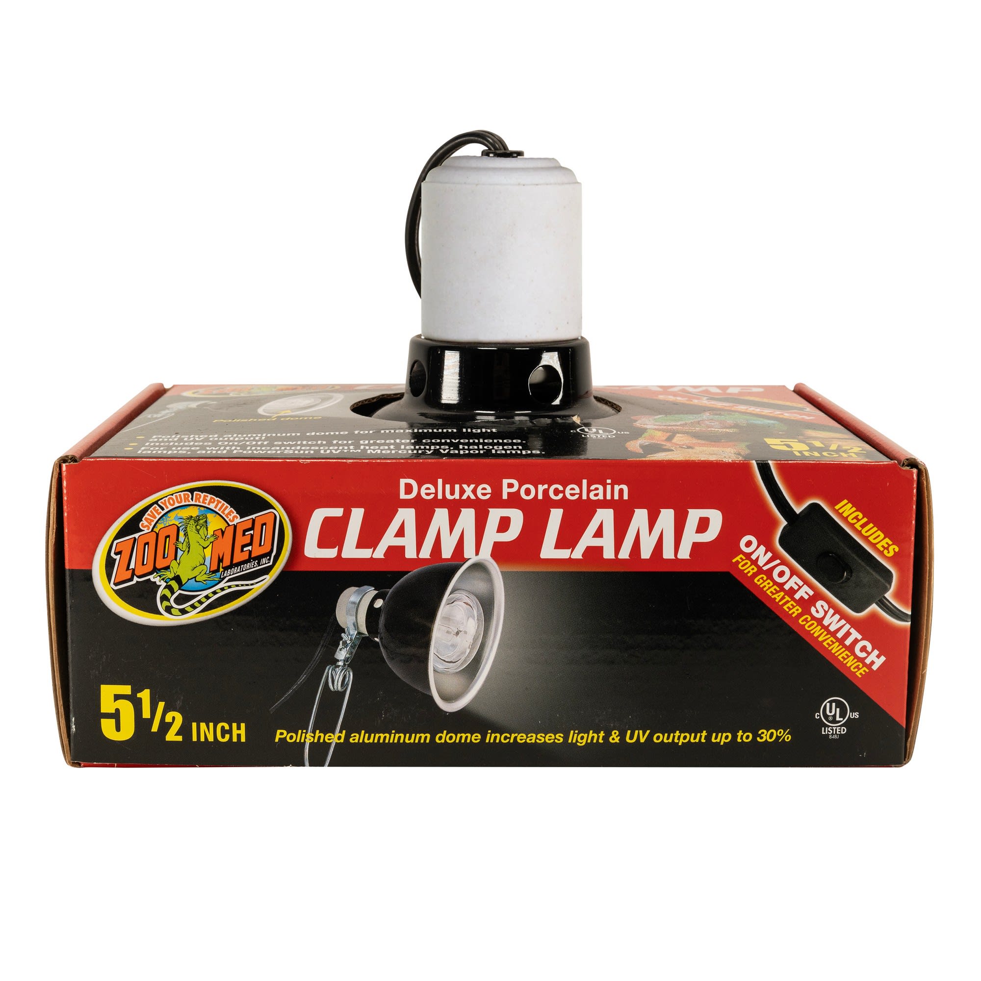 Zoo Med Deluxe Porcelain Clamp Lamp, 5.5"